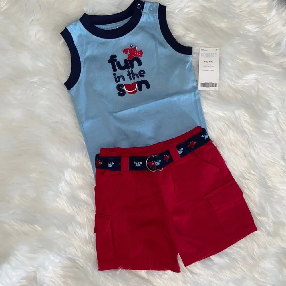🆕 GYMBOREE Summer shorts set 6-12 months